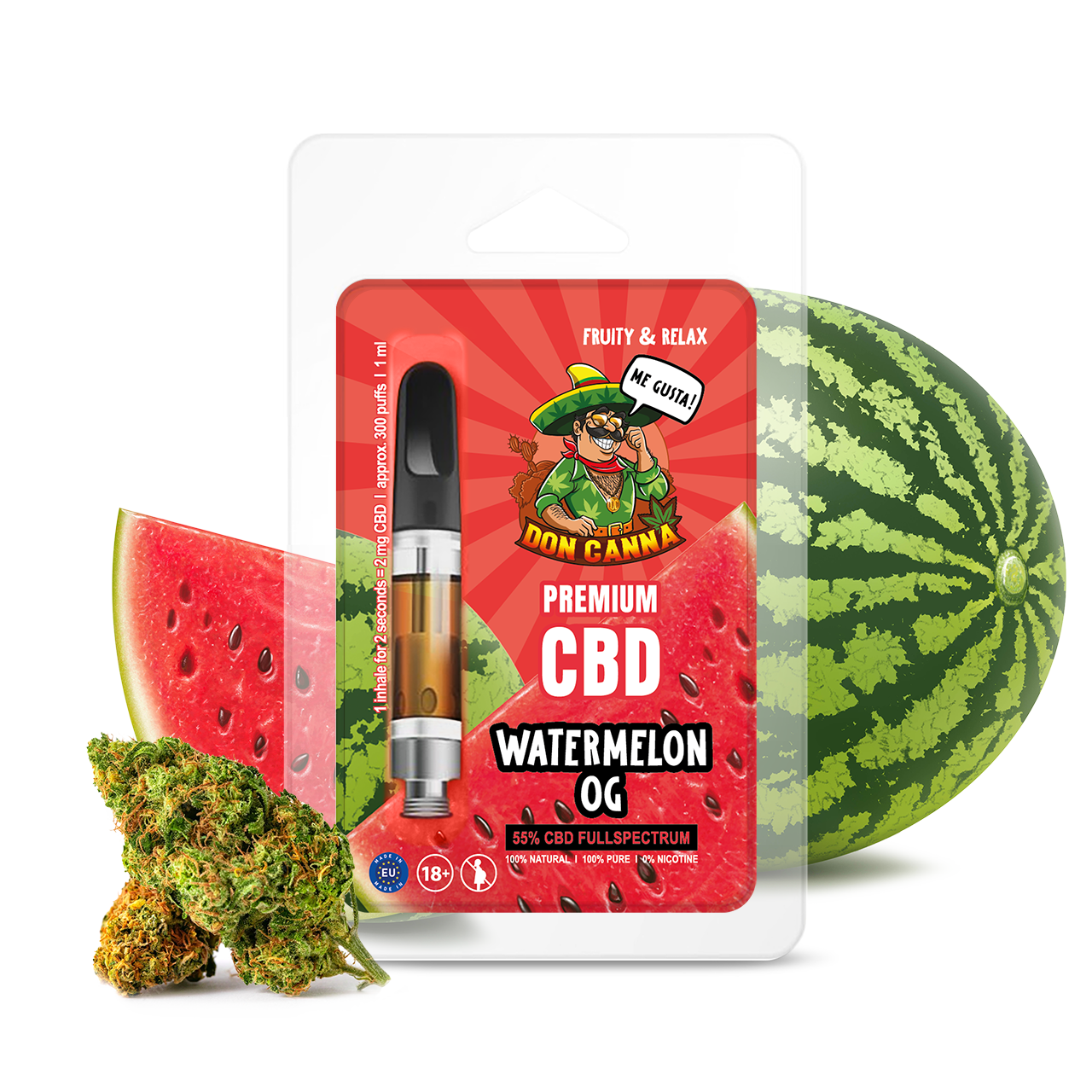 Don Canna CBD Liquid Watermelon 1ml · HANFOSAN